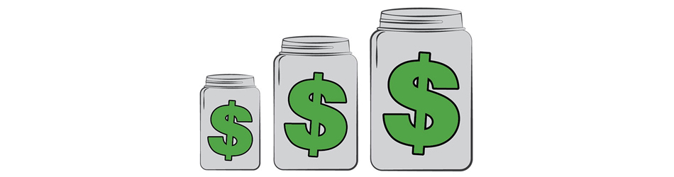 Money Jars Illustration