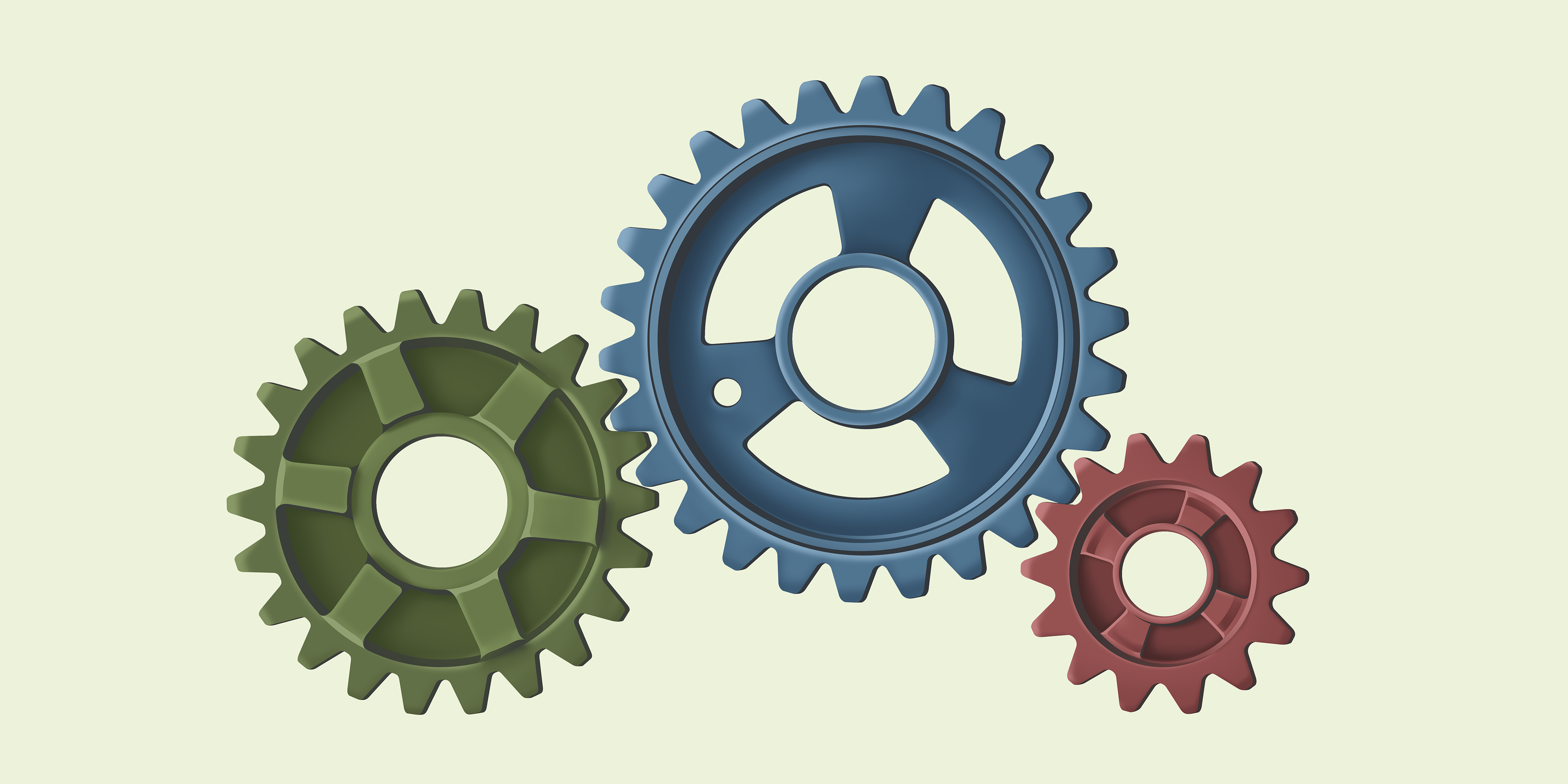 The image features three interlocking gears of different colors and sizes, symbolizing the interconnected economies of North America under NAFTA. The blue gear represents the United States, the green gear represents Mexico, and the red gear represents Canada. These gears illustrate how the three countries work together, influencing each other’s economies through trade and tariffs. The movement of one gear affects the others, just as policies and economic shifts in one nation impact its NAFTA partners.
